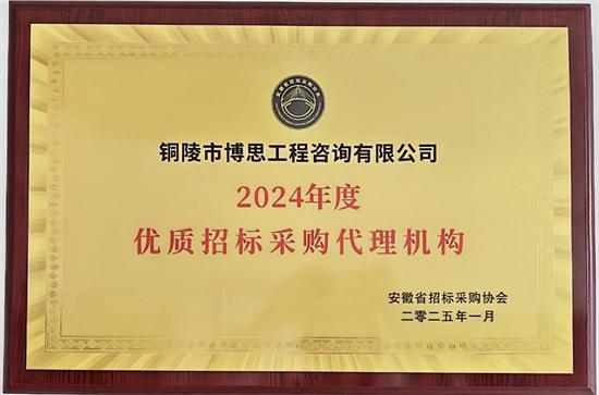 2024年度 優(yōu)質(zhì)招標(biāo)采購代理機(jī)構(gòu)